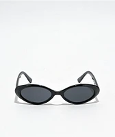 Black Mini Oval Sunglasses