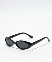 Black Mini Oval Sunglasses