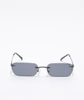 Black Mini Rectangle Sunglasses