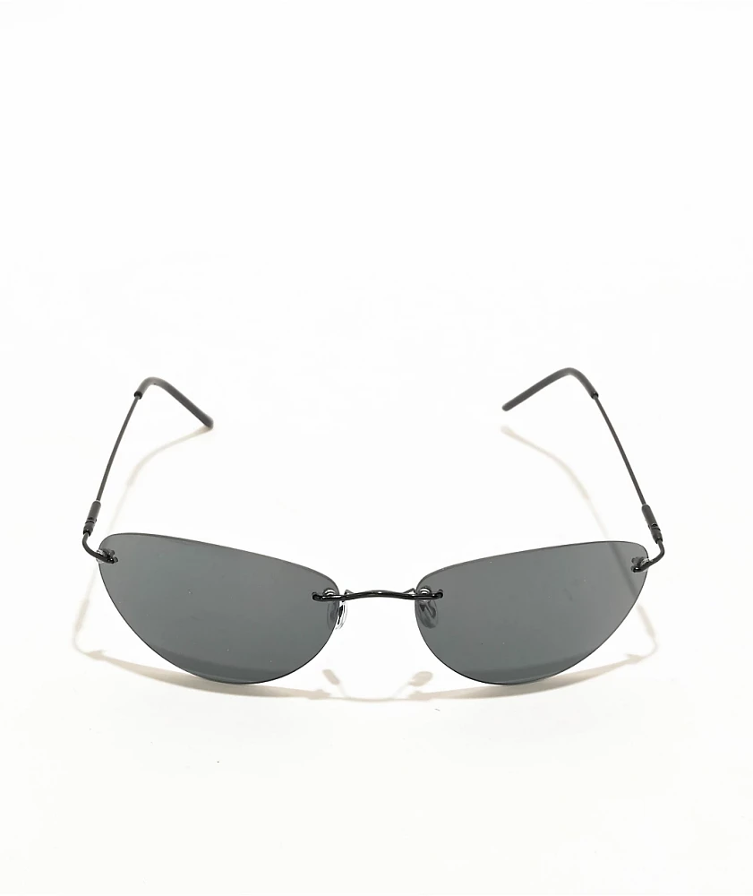 Black Rimless Sunglasses