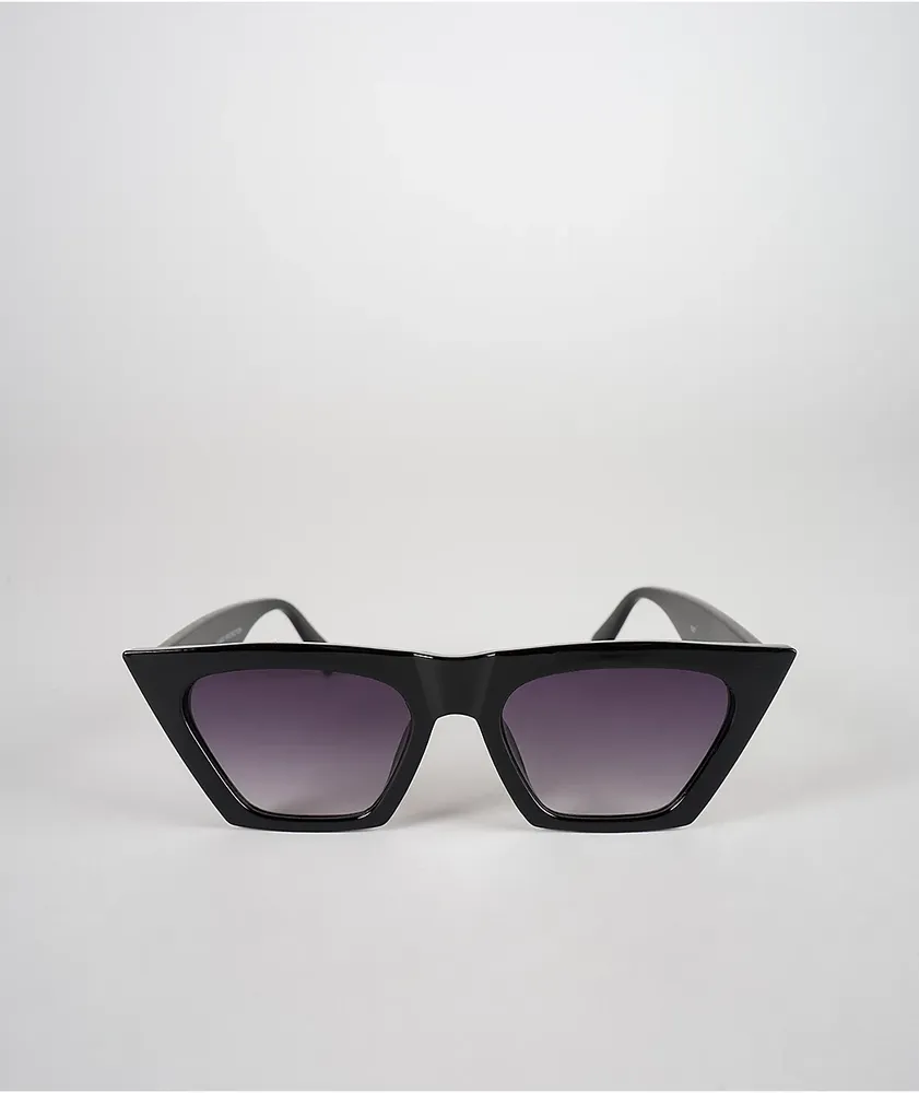 Black Trap Square Cat Eye Sunglasses