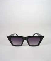 Black Trap Square Cat Eye Sunglasses