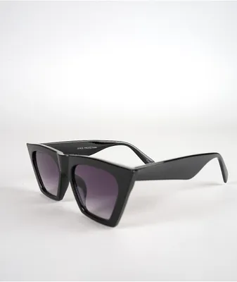 Black Trap Square Cat Eye Sunglasses