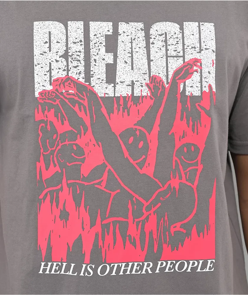 Bleach Hell Is Other People Charcoal Grey T-Shirt