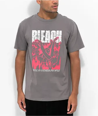 Bleach Hell Is Other People Charcoal Grey T-Shirt