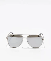 Blenders Shadow Matte Silver Polarized Sunglasses