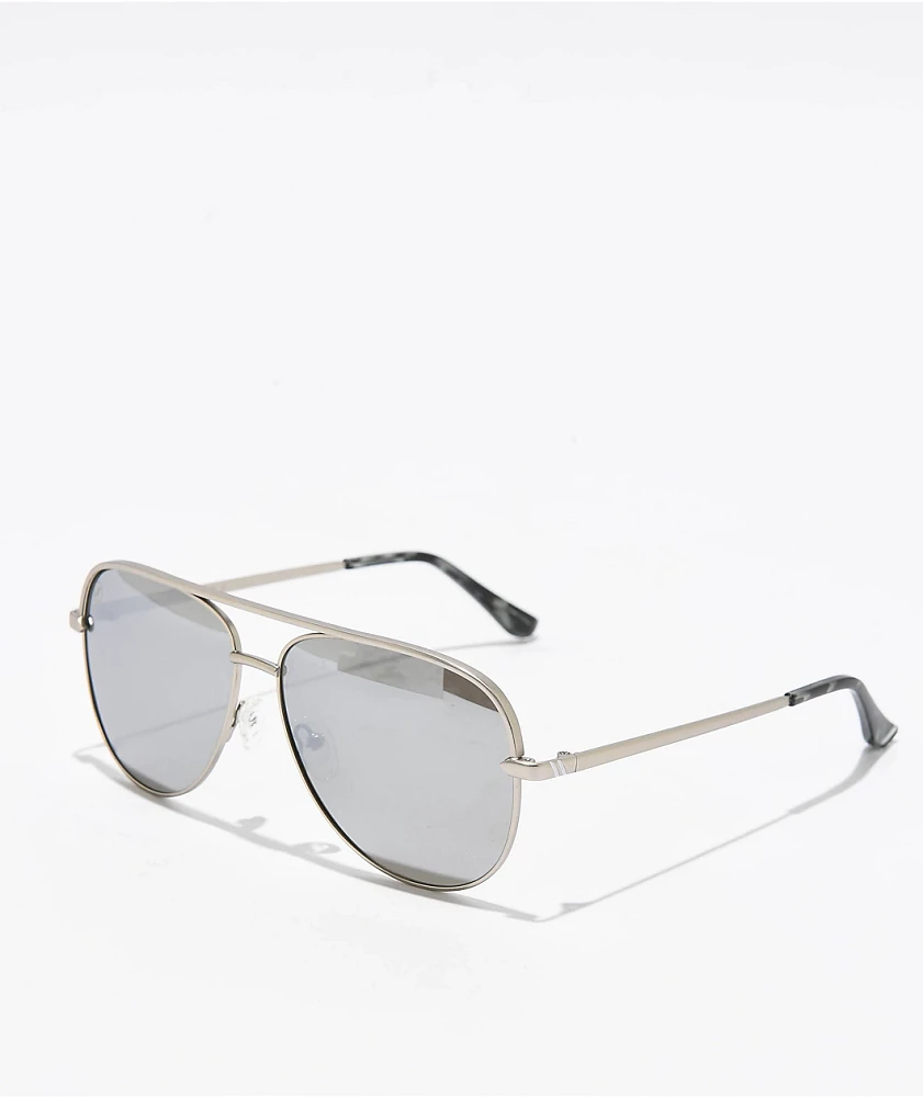Blenders Shadow Matte Silver Polarized Sunglasses