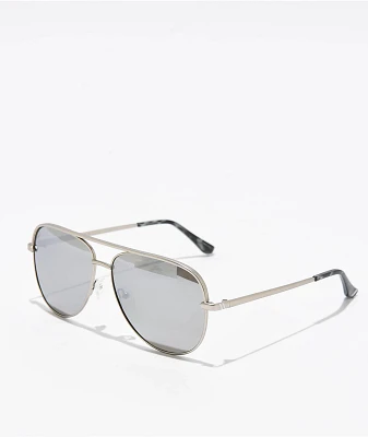 Blenders Shadow Matte Silver Polarized Sunglasses