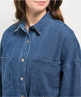 Blu Pepper Oversized Blue Denim Shacket