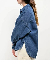 Blu Pepper Oversized Blue Denim Shacket