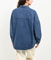 Blu Pepper Oversized Blue Denim Shacket