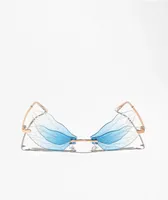 Blue Butter Fly Wing Sunglasses