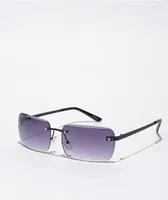 Blue Gem Black Gradient Square Sunglasses