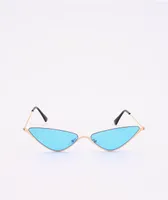 Blue Triangle Mini Sunglasses