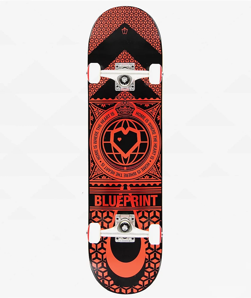 Blueprint Home Heart 8.0" Skateboard Complete