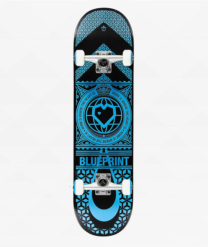 Blueprint Home Heart 8.25" Skateboard Complete