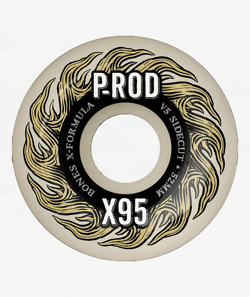 Bones P-Rod X-Formula V5 Sidecut 52mm 95a Skateboard Wheels