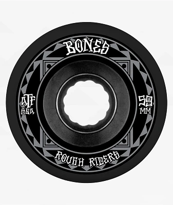 Bones Rough Riders ATF 59mm 80a Black Cruiser Wheels
