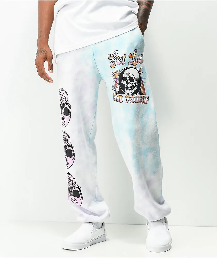 Boss Dog Get Lost Purple & Blue Tie Dye Sweatpants