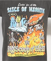 Boss Dog Slice Of Heaven in Hell Black Wash T-Shirt