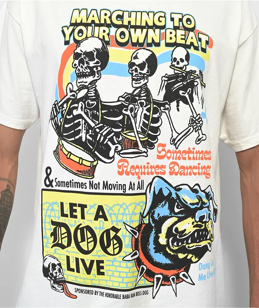 Boss Dog let A Dog Live Cream T-Shirt