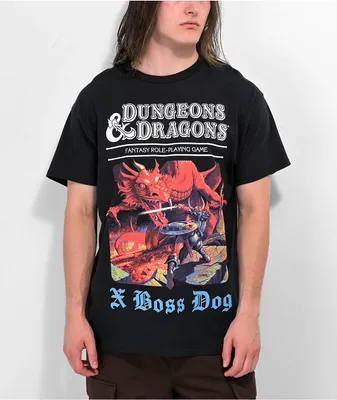 Boss Dog x Dungeons & Dragons Red Dragon Black T-Shirt