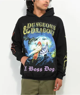 Boss Dog x Dungeons & Dragons Wizard Black Hoodie