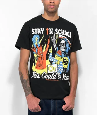 Boss Dog x Meth Syndicate Stay In School Black T-Shirt