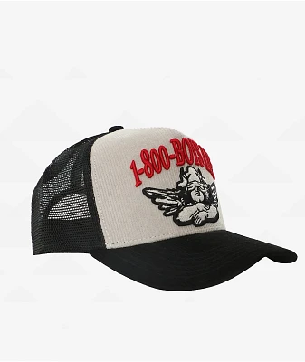Boys Lie 1-800 Grey & Black Corduroy Trucker Hat