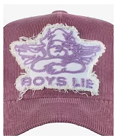 Boys Lie Aura Purple Corduroy Trucker Hat