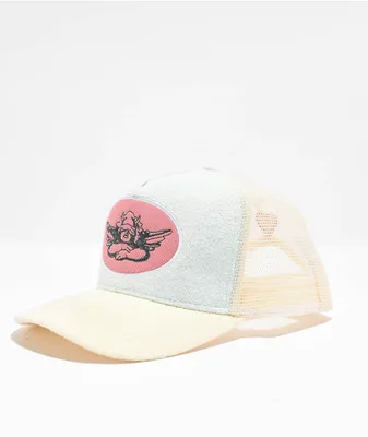 Boys Lie La Jolla Tan & Pink Terry Trucker Hat