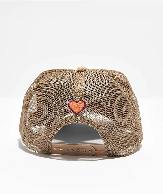 Boys Lie Sandstone Brown & Orange Terry Trucker Hat