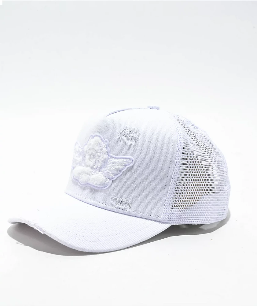 Boys Lie White Denim Trucker Hat