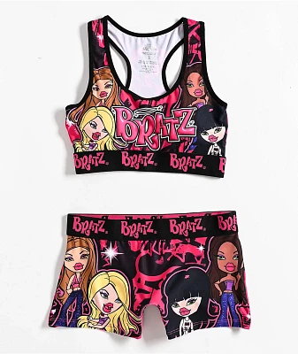 Bratz 3D Logo Black & Pink Underwear Set