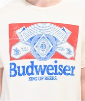 Brew City Budweiser Half Bud 1969 Label Natural T-Shirt