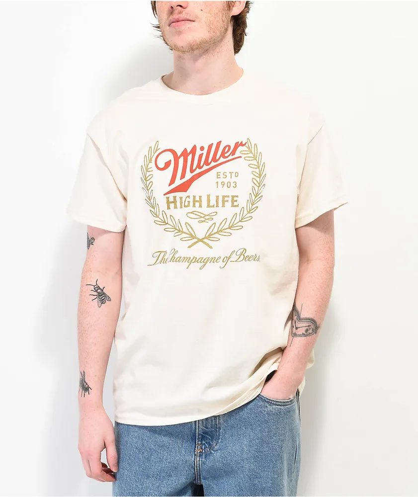 Brew City Miller High Life Logo Natural T-Shirt