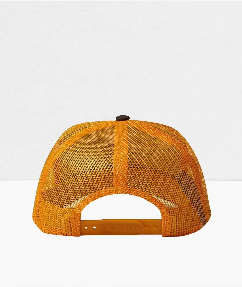 Brixton Alpha Block White, Brown & Yellow Trucker Hat