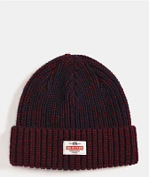 Brixton Altered Threads Indigo & Burgundy Beanie