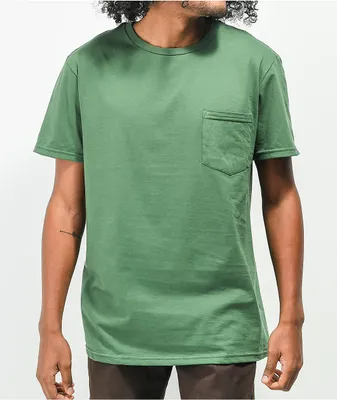 Brixton Basic Pocket Green T-Shirt