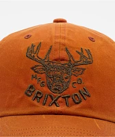 Brixton Berick WTHR GUARD Orange Strapback Hat