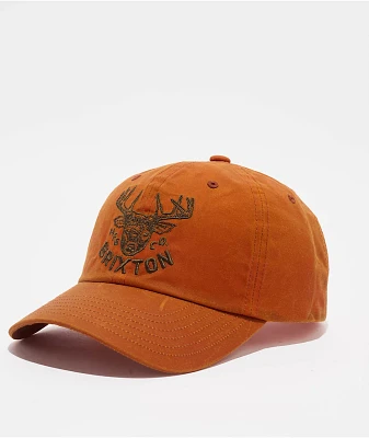 Brixton Berick WTHR GUARD Orange Strapback Hat