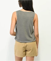 Brixton Black Wash Pocket Crop Tank Top