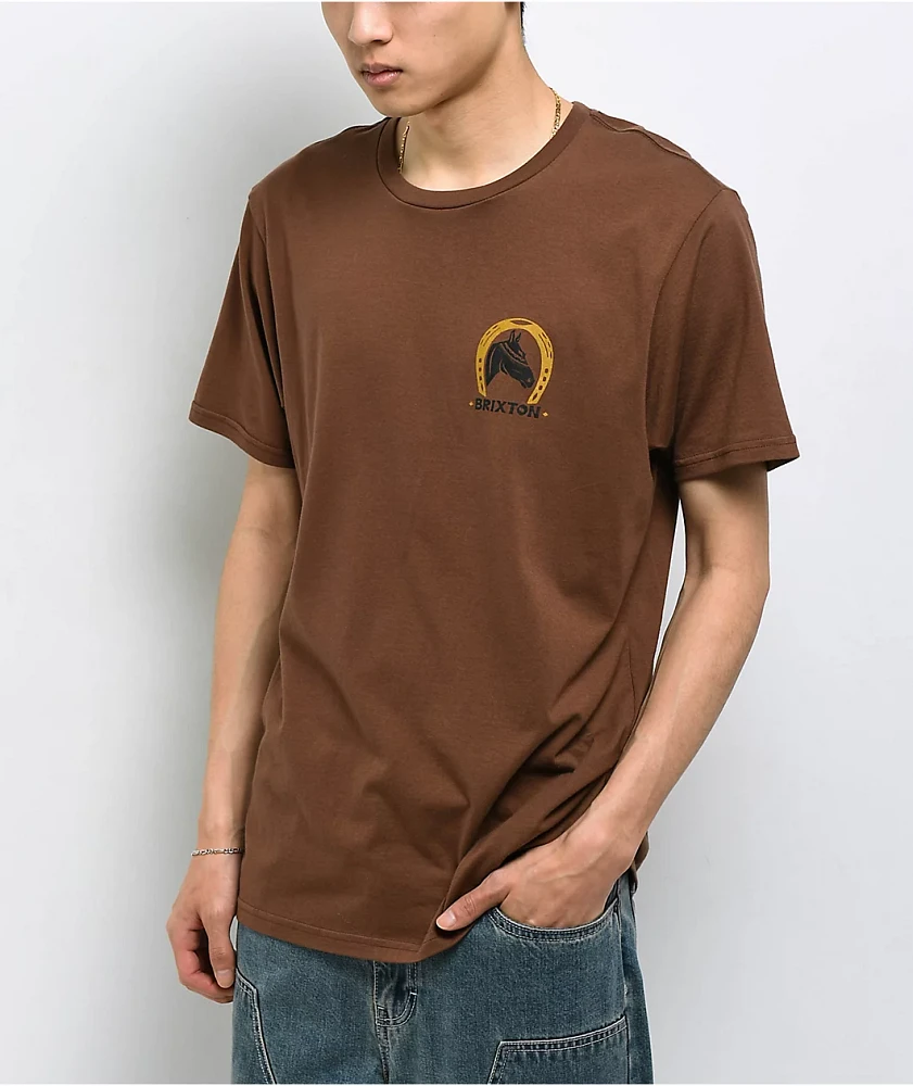 Brixton Blind Pinecone Brown T-Shirt