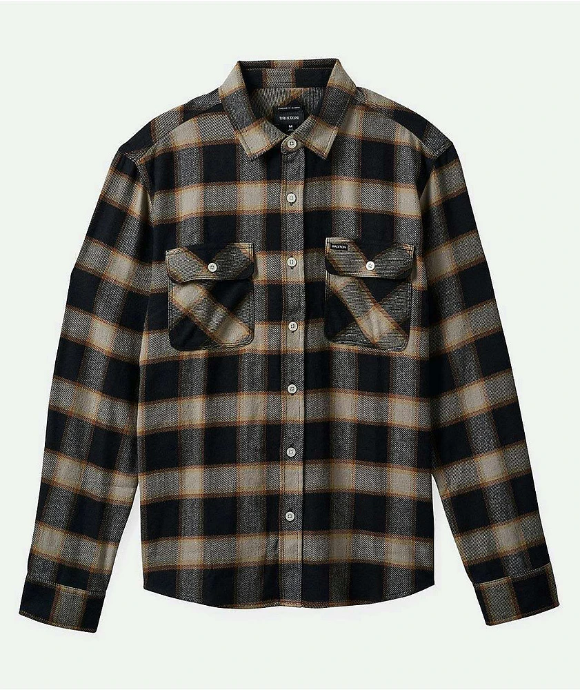 Brixton Bowery 20th Anniversary Black Flannel Shirt