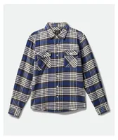 Brixton Bowery Blue & Grey Flannel Shirt