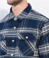 Brixton Bowery Blue & Grey Flannel Shirt