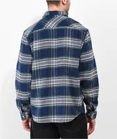 Brixton Bowery Blue & Grey Flannel Shirt