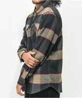 Brixton Bowery Brown, Grey, & Charcoal Plaid Flannel Shirt