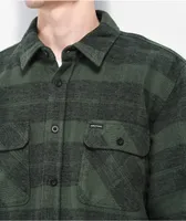 Brixton Bowery Heavy Green Plaid Flannel Shirt