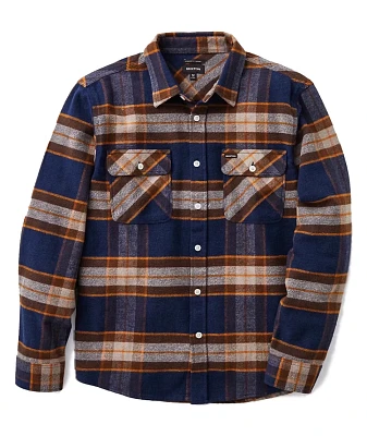 Brixton Bowery Joe Blue Flannel Shirt